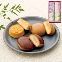 河内駿河屋 銘菓撰(栗・桃山各3個・かすてら4個) MK-10 1200-011 / 常温 送料無料 まんじゅう 饅頭 ギフト 詰め合わせ セット