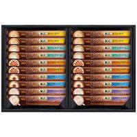 AGF ブレンディカフェラトリースティックプレミアムギフト(贅沢カフェラテ18g・贅沢キャラメルマキアート18g・贅沢ロイヤルミルクティー19g・贅沢カプチーノ18g・贅沢カフェラテ甘さひかえめ18g各4本) CPS-30D 1210-086 / 常温 送料無料 コーヒー ギフト 詰め合わせ セット