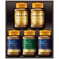 AGF プレミアムインスタントコーヒーギフト((ブラジルブレンド2瓶・キリマンジャロブレンド1瓶)・マキシムスペシャルブレンド2瓶・各65g) ZIC-45D 1211-076 / 常温 送料無料 コーヒー ギフト 詰め合わせ セット