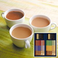 ドトールコーヒー インスタントスティックアソートギフト(カフェラテ14g×6本・ハニーカフェオレ14g・黒糖ラテ15g・ミルクティー15g・抹茶ラテ11g各5本・ブラックコーヒー2g×10本) DIA-30 1213-056 / 常温 送料無料 コーヒー ギフト 詰め合わせ セット