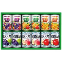 カゴメ すこやかファミリーギフト（野菜生活100(オリジナル・ベリーサラダ・マンゴーサラダ各2缶)・100CAN(ピーチブレンド・アップル・グレープ各2缶)） KSR-15P 1216-040 / 常温 送料無料 ジュース セット