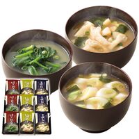 美味心 フリーズドライ味噌汁ギフト(油あげ・ほうれん草・長ねぎ各3個) MSA-AS 1218-020 / 常温 送料無料 みそ汁 セット