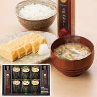 フリーズドライみそ汁＆飛魚だしセット（マルコメ京懐石(野菜・きのこ・長ねぎ各2個)・長崎飛魚だし200ml×2本） FDA-25 1219-034 / 常温 送料無料 味噌汁 セット