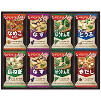 アマノフーズ おみそ汁ギフト(なす・ほうれん草各6個・なめこ・とうふ・長ねぎ・赤だし(三つ葉入り)各3個) 300M 1221-039 / 常温 送料無料 味噌汁 セット