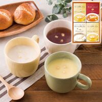 あったかスープの詰合せ（コーンポタージュ(15g×3袋)2個・クリーミーポタージュ(15g×3袋)・オニオンコンソメ(7g×3袋)各1個） HY-AE 1224-023 / 常温 送料無料 スープ セット