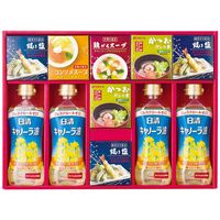 バラエティ調味料ギフト（キャノーラ油4本・かつおだしの素2箱・焼き塩3箱・鶏がらスープ・コンソメスープ各1箱） AP-DO 1227-055 / 常温 送料無料 セット