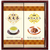 黒糖かりんとうと天竜茶詰合せ（黒糖かりんとう15g×2、煎茶ティーバッグ2g×8） / ケーキ 緑茶 抹茶 常温 送料無料