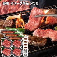 香川 オリーブ牛バラ焼肉＆うなぎ蒲焼セット（バラ250g×4、蒲焼140g×3本） / 冷凍 送料無料