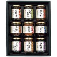 酒悦 山海探幸 佃煮詰合せ（福神漬・くきわかめ・鯛みそ・鰹ひじき・鮭茶漬・牛肉ごぼう・のり佃煮・えのきだけ・黒豆各1瓶） KZ-35 1239-050 / 常温 送料無料 セット