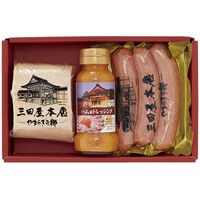 【母の日】 三田屋本店ロースハム詰合せ（ロースハム、ハム用ドレッシング、粗挽きフランク） SBY-1 1853-329 【二重包装不可】《お届け期間：2026年5月8日～2026年5月10日》 / 冷蔵 送料無料 セット ギフト