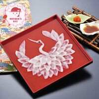 【母の日】 山口県萩産活〆まふく刺身慶祝鶴（2人前） 母マ鶴 1853-470 【二重包装不可】《お届け期間：2026年5月8日～2026年5月10日》 / 冷凍 送料無料 セット ギフト ふぐ フグ