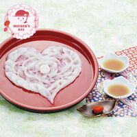 【母の日】 山口県萩産活〆まふく刺身ハート盛り（２人前） 26母VT 1853-494 【二重包装不可】《お届け期間：2026年5月8日～2026年5月10日》 / 冷凍 送料無料 セット ギフト ふぐ フグ