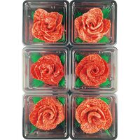 【母の日】 萬野和牛meat flower6個セット hana6-MAN 1854-218 【二重包装不可】《お届け期間：2026年5月8日～2026年5月10日》 / 冷凍 送料無料 セット ギフト 焼肉