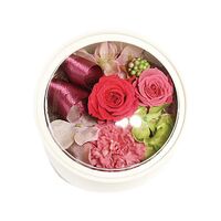 【母の日】 完熟いちごミルクプリン＆プリザーブドフラワー KJ-MPR3PRZ 1854-232 【二重包装不可】《お届け期間：2026年5月8日～2026年5月10日》 / 冷凍 送料無料 セット ギフト プリン プリザーブドフラワー