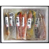 漬け魚切身詰合せ（秋鮭甘味噌漬切身×2、秋鮭粕漬切身×1、秋鮭西京漬切身×2、真鱈粕漬切身×1、しまほっけ甘味噌漬切身×1、紅鮭西京漬切身×1、トラウトサーモン粕漬切身×1、真いか粕漬け×1） / 冷凍 送料無料 セット