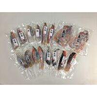 漬け魚切身詰合せ（秋鮭甘味噌漬切身×2、しまほっけ甘味噌漬切身×2、銀鱈粕漬切身×2、トラウトサーモン粕漬切身×2、真鱈粕漬切身×2、紅鮭西京漬切身×2、キングサーモン西京漬切身×2、真いか粕漬け×2） / 冷凍 送料無料 セット