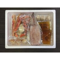 北海鍋（ゆでずわいがにカット×1袋、ボイル海老×6尾、ボイル帆立×3個、かに入つみれ×3個、ツボ抜きいか×1尾、冷凍生ラーメン×1玉、たれ（濃縮：塩仕立て）×2袋） / 冷凍 送料無料 鍋セット