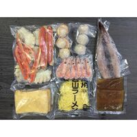 北海鍋（ゆでずわいがにカット×1袋、ボイル海老×6尾、ボイル帆×3個、かに入つみれ×3個、油揚げ×2枚、ツボ抜きいか×1尾、冷凍生ラーメン×1玉、たれ（濃縮：塩仕立て）×2袋） / 冷凍 送料無料 鍋セット