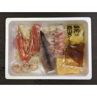 北海鍋（ゆでずわいがにカット×1袋、ボイル海老×6尾、ボイル帆×3個、かに入つみれ×3個、油揚げ×2枚、ツボ抜きいか×1尾、冷凍生ラーメン×1玉、たれ（濃縮：塩仕立て）×2袋） / 冷凍 送料無料 鍋セット