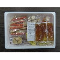 北海鍋（ゆでずわいがにカット×1袋、ボイル海老×6尾、ボイル帆立×3個、かに入つみれ×3個、えび入つみれ×3個、とりごぼうつみれ×3個、ボイルつぶ×1袋、油揚げ×2枚、ツボ抜きいか×1尾、冷凍生ラーメン×2玉、たれ（濃縮：塩仕立て）×3袋） / 冷凍 送料無料 鍋セット