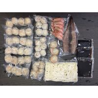 海鮮つみれ鍋（かに入つみれ×8個、えび入つみれ×8個、とりごぼうつみれ×8個、たこ入つみれ×12個、ボイル海老×6尾、ボイル帆立×3個、ボイルつぶ×1袋、ツボ抜きいか×1尾、冷凍うどん×1玉、たれ(濃縮：醤油仕立て)×3袋） / 冷凍 送料無料 鍋セット