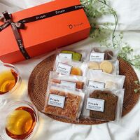 滋賀 「Dragee」 焼菓子ギフトセット 中（レモンマドレーヌ・フィナンシェ・フロランタン・Dキューブプレーン・パウンド抹茶・パウンド紅茶・サブレショコラ・サブレバニラ×各1） / 常温 送料無料 詰め合わせ ドラジェ