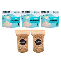 CHACOのヨーグルト3個・グラノーラ2個セット / 冷凍 送料無料 ギフト ヨーグルト グラノーラ 北海道 詰め合わせ 高たんぱく 低糖質 低GI オーツ麦