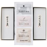 【お中元】菓心谷常 絹ごし羊羹(抹茶・小倉)2本・お茶3種セット≪供給期間：2026/6/16～2026/8/3≫ / 常温 送料無料 ようかん 詰め合わせ セット