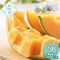 【お中元】北海道産 夕張メロン2玉≪供給期間：2026/7/1～2026/7/20≫ / 常温 送料無料 メロン セット
