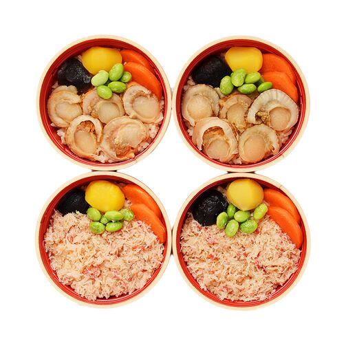 北海道 「札幌バルナバフーズ」 海鮮わっぱ飯(かに&帆立)