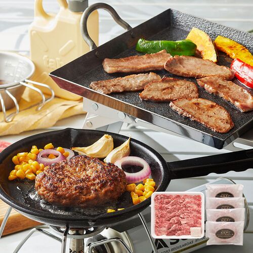 三重 松阪牛バラ焼肉・松阪牛入りハンバーグセット