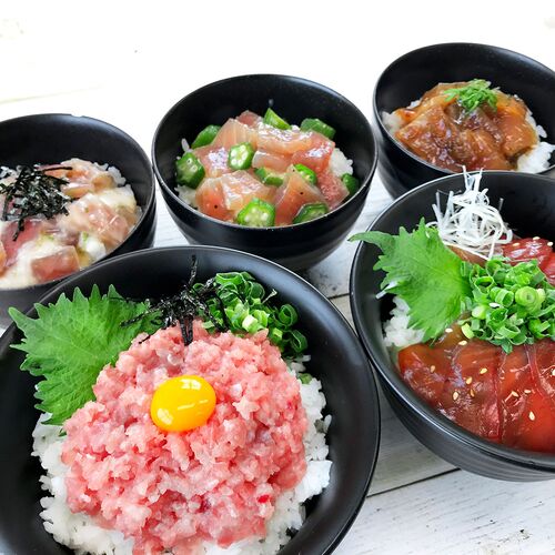 静岡 「石原水産」 まぐろ丼5種セット