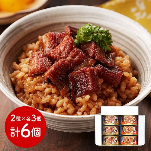 宮城 「木の屋石巻水産」 木の屋のご飯缶2種セット (あなご飯、たこ飯 各3個) (ギフト箱)