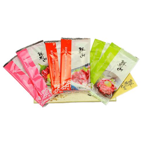 熊本 「千興ファーム」 鮮馬刺しバラエティ3種セット （桜うまトロ75g×2、ユッケ65g×2、赤身40g×2）