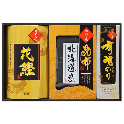 和匠選 味わいギフト （出汁昆布、かつお節、有明のり）