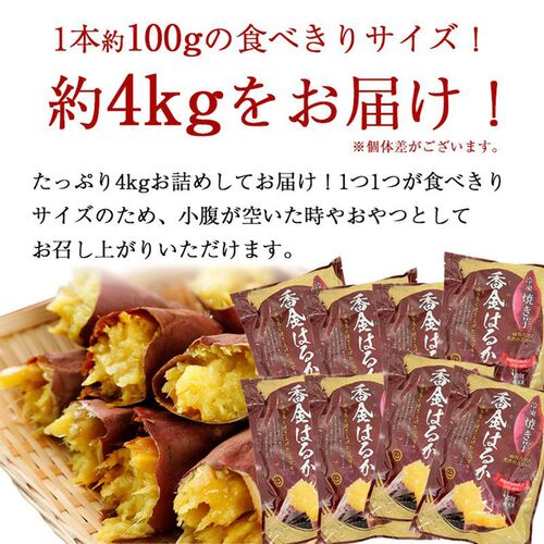 茨城県産 紅はるか 冷凍焼き芋 4.0kg(500g×8袋)