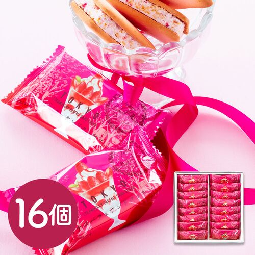 東京 「TokyoBakedBase」 苺パフェサンドクッキー16個 / 洋菓子 ギフト 送料無料