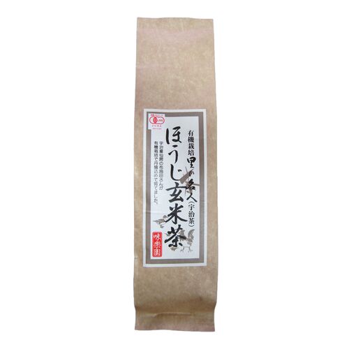 【倉入れ】 里の名人　有機栽培ほうじ玄米茶 (ケース入数：80,ロット：1)