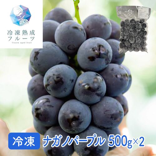 ナガノパープル 500g×2パック / 冷凍フルーツ デザート 葡萄 ぶどう ブドウ