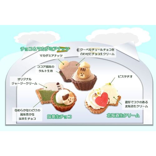 【冬バージョン】ねこみにタルトセット 9個入（期間限定：毎年10月1日～3月31日まで） / 送料無料 タルト ケーキ スイーツ ギフト プレゼント