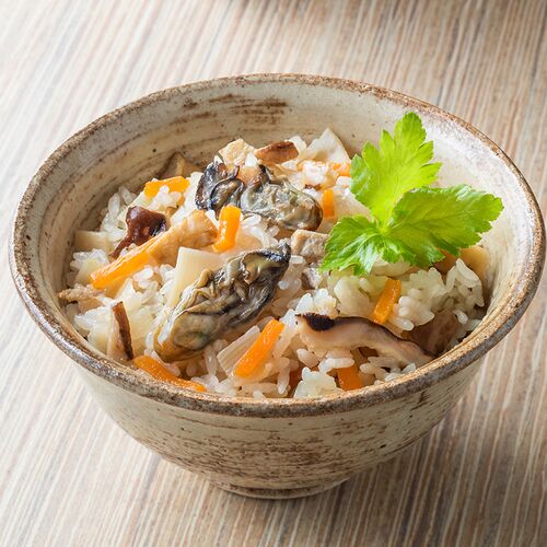 【倉入れ】広島 「阿藻珍味」 牡蠣めしの素 2合炊き（ケース入数：12, ロット：3）