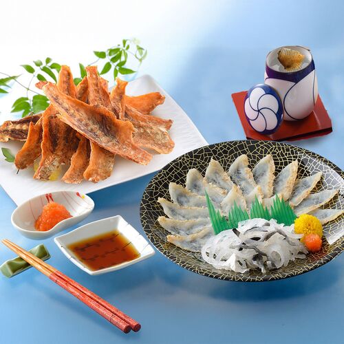「関とら本店」 ふく晩酌セット （真ふぐたたき刺身20g、とらふぐ皮20g、ふぐ骨せんべい30g、とらふぐヒレ5枚） / ふく ふぐ フグ てっさ 送料無料