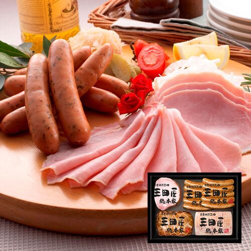 兵庫 「三田屋総本家」 ハム詰合せ （ロースハム220g、モモハム270g、ミートローフ310g、チューリンガーウインナー120g×2） / セット 送料無料