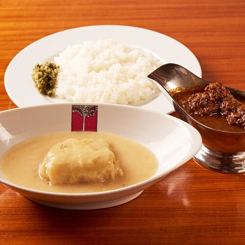 東京 「新宿アカシア」 ロールキャベツシチュー・極辛カレーセット 各2個 / 送料無料