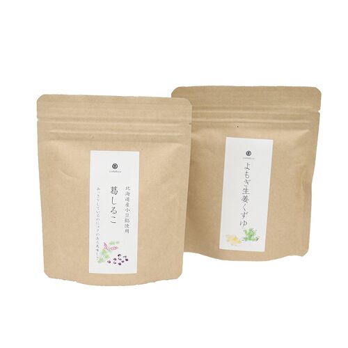 奈良吉野 「吉田屋」 葛湯セット （葛しるこ100g、よもぎ生姜くず湯90g×各1） / 送料無料