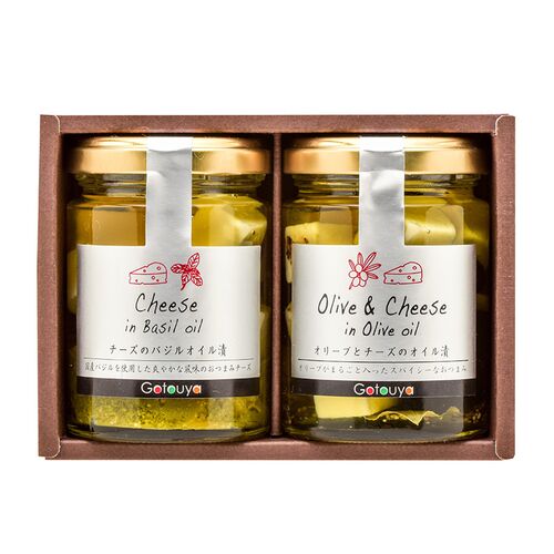 【倉入れ】山形 「後藤屋農園」 チーズのオリーブオイル漬2本セット（ケース入数：12, ロット：3）