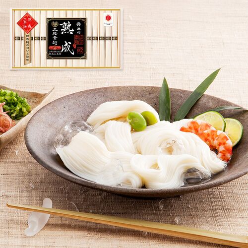 【倉入れ】奈良 「池利」 三輪素麺 熟成二年物 50g×16（ケース入数：8 , ロット：2）