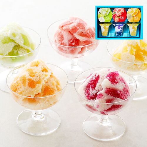 【倉入れ】「ひととえ」 凍らせて食べるアイスデザート～国産フルーツ入り～6号（ケース入数：8 , ロット：5）
