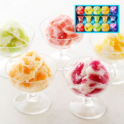 【倉入れ】「ひととえ」 凍らせて食べるアイスデザート～国産フルーツ入り～15号（ケース入数：4 , ロット：5）