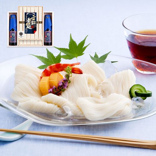 【お中元】奈良 「池利」 三輪素麺 つゆ詰合せ 50g×12《お届け期間：6月17日～8月9日》
